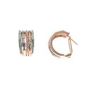 PENDIENTES PLATA SALVATORE CHAPADO ROSA - 211A0067