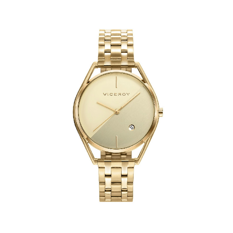 RELOJ ACERO IP DORADO BRAZALETE SRA VA - 42394-97