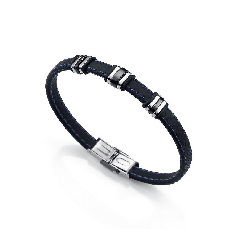 PULSERA VICEROY ACERO Y PIEL - 6333P09013