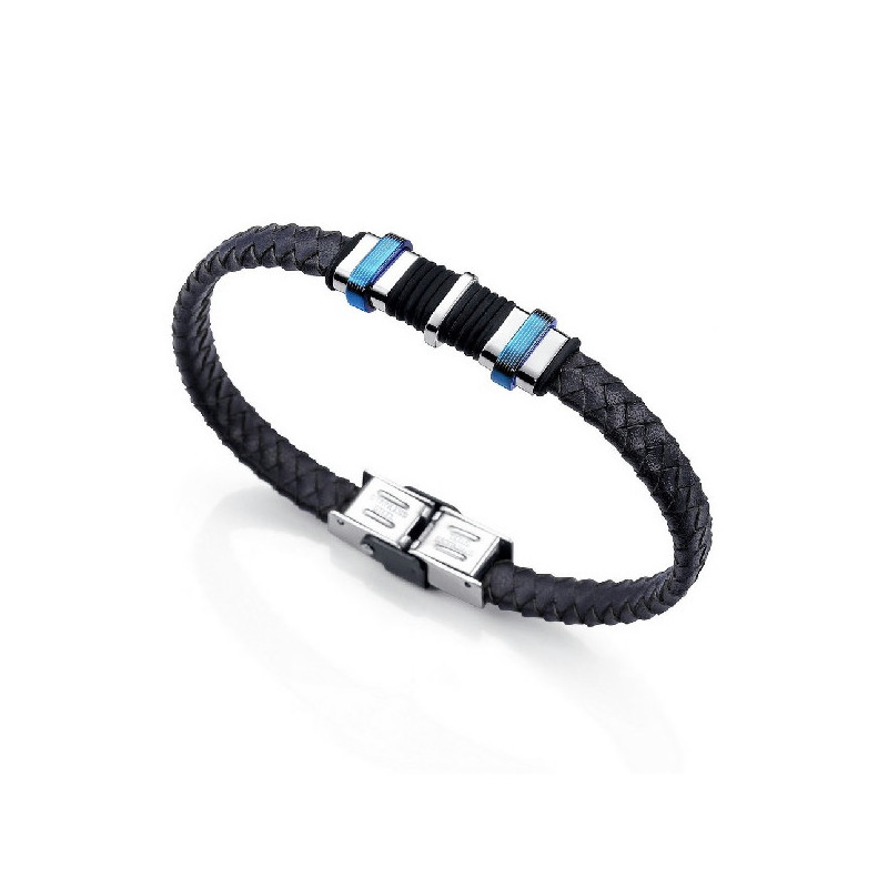 PULSERA VICEROY ACERO Y PIEL - 6337P09013