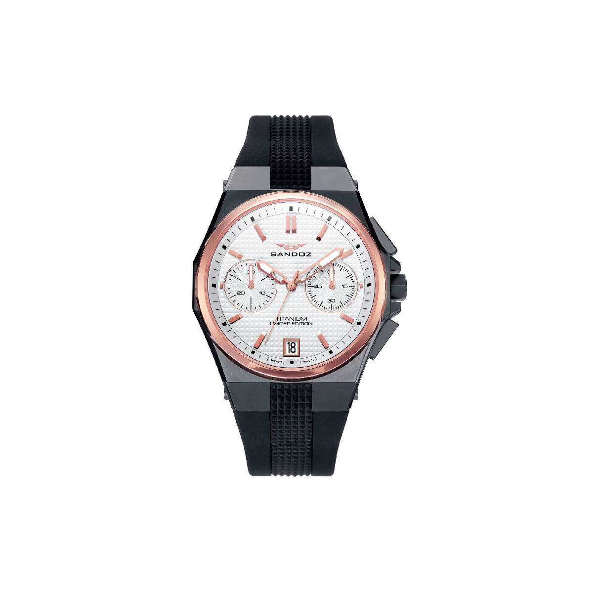 RELOJ SANDOZ TITANIO Y CAUCHO - 81419-07