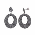 PENDIENTES PLATA SALVATORE LAGRIMA OVALO - 249A0010