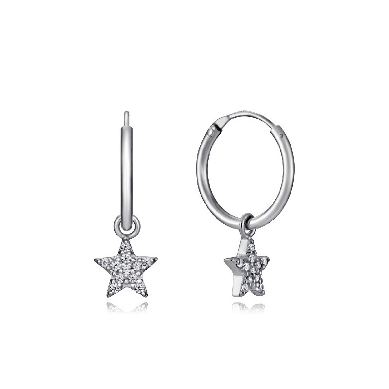 PENDIENTES PLATA DE LEY ESTREL CIRC SRA  - 7115E000-38