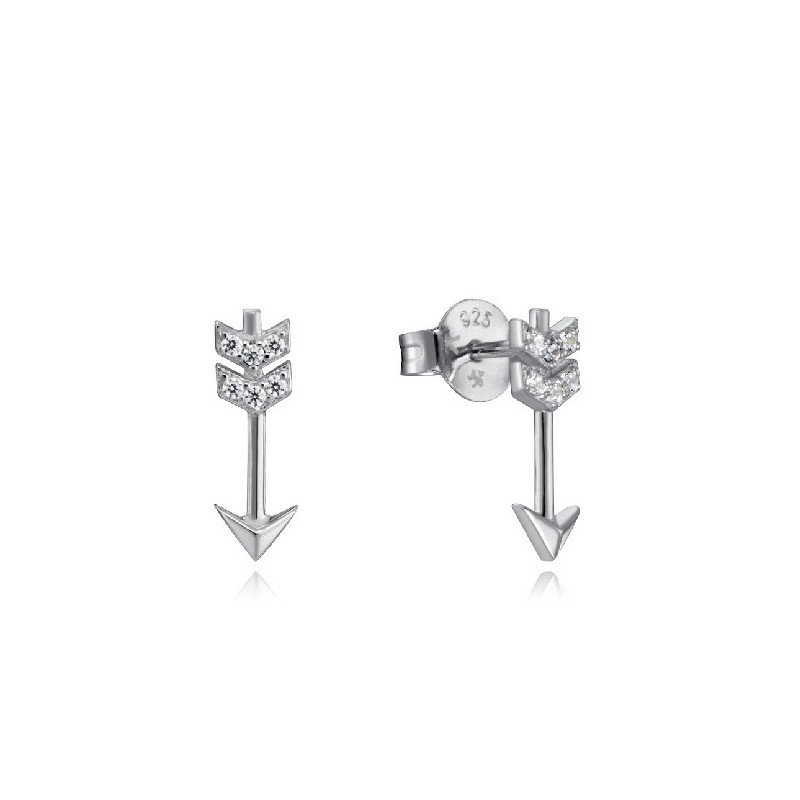 PENDIENTES PLATA FLECHA Y CIRCONITAS SRA - 85010E000-30