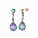 PENDIENTES PLATA ROSA SALVATORE TURMALIN - 234A0064