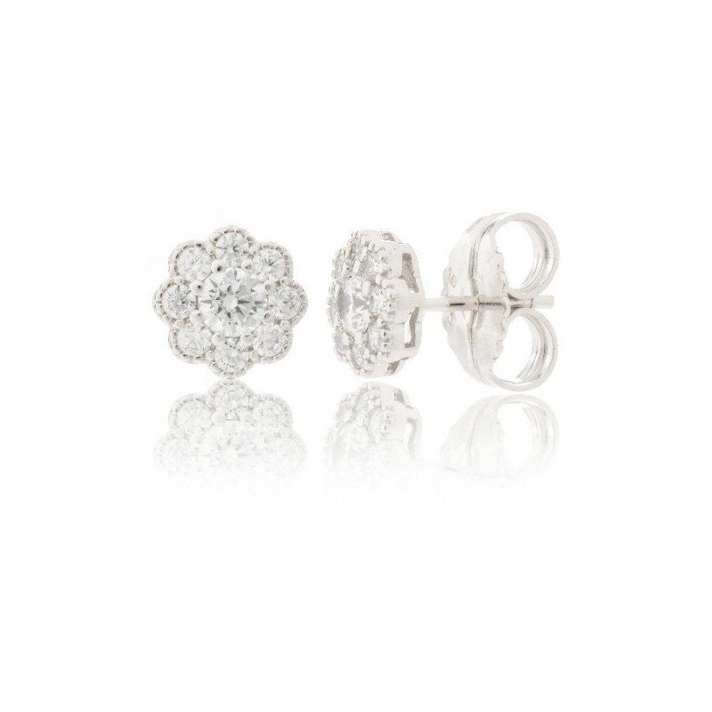 Pendientes plata Busset Camaleoni. - WP045/CP