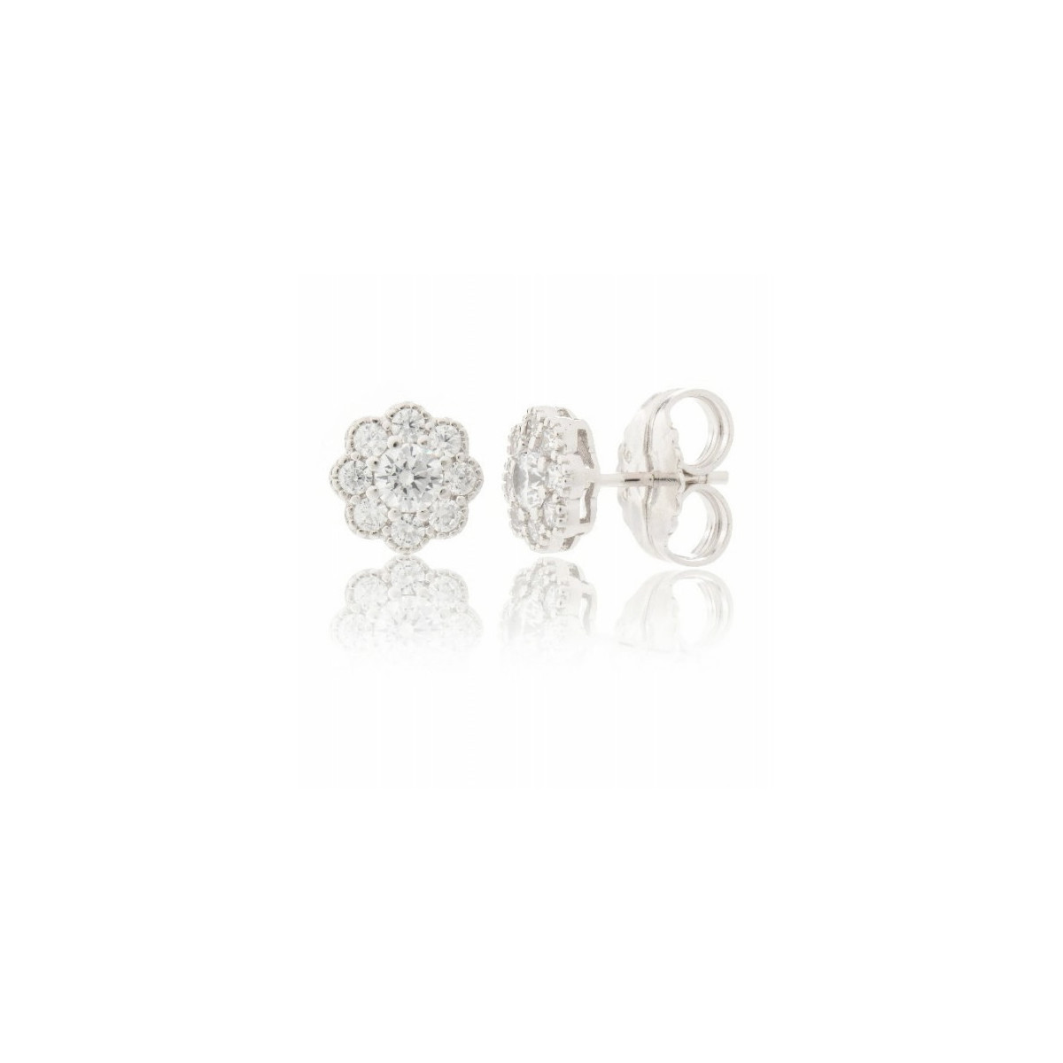 Pendientes plata Busset Camaleoni. - WP045/CP