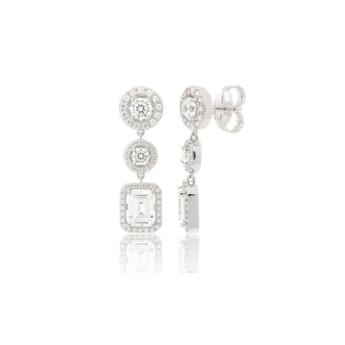Pendientes plata Izaro Camaleoni. - WP051/MP/N