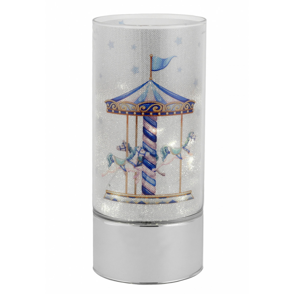 Luz nocturna lámpara tiovivo azul. - JLB4183-20C