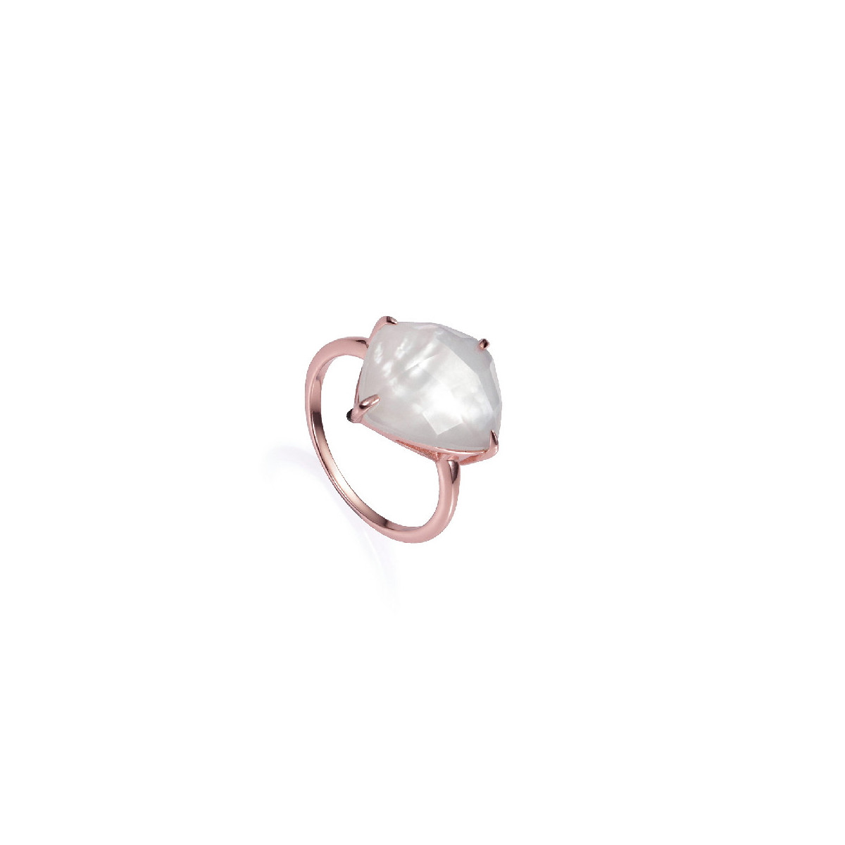ANILLO PLATA LEY ROSADO MADRE PERLA SRA  - 15110A014-40