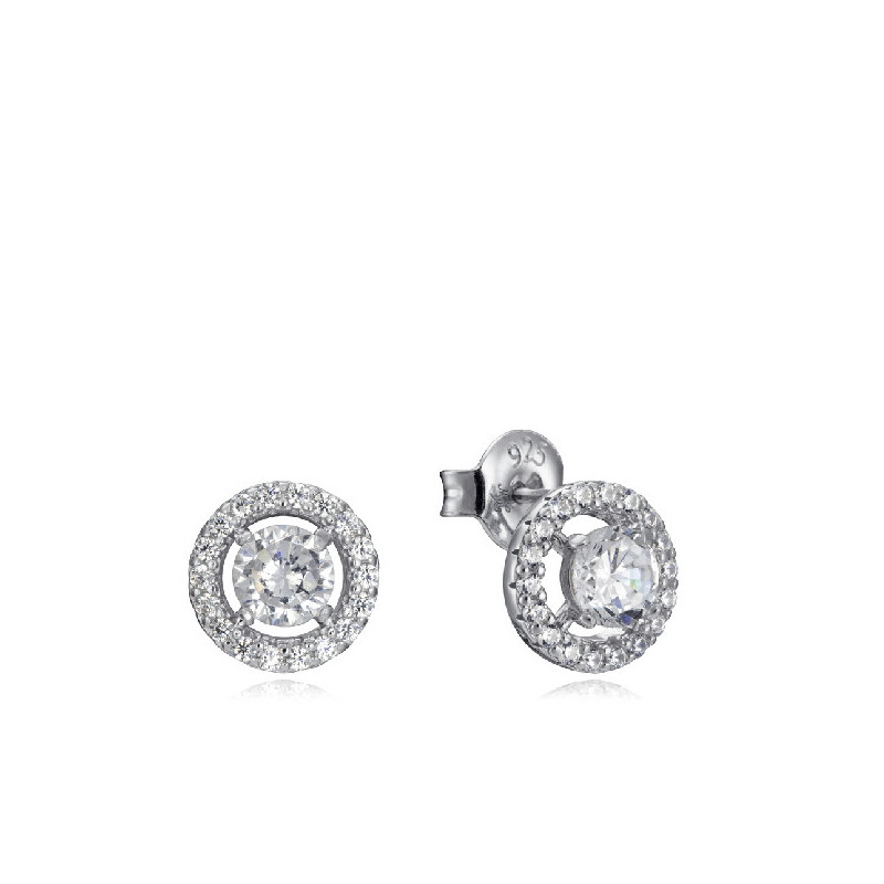 PENDIENTES BOTON  PLATA LEY CIRC. SRA JW - 13013E000-30