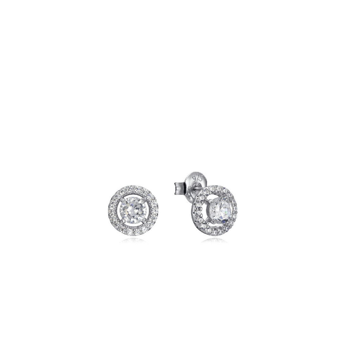PENDIENTES BOTON  PLATA LEY CIRC. SRA JW - 13013E000-30