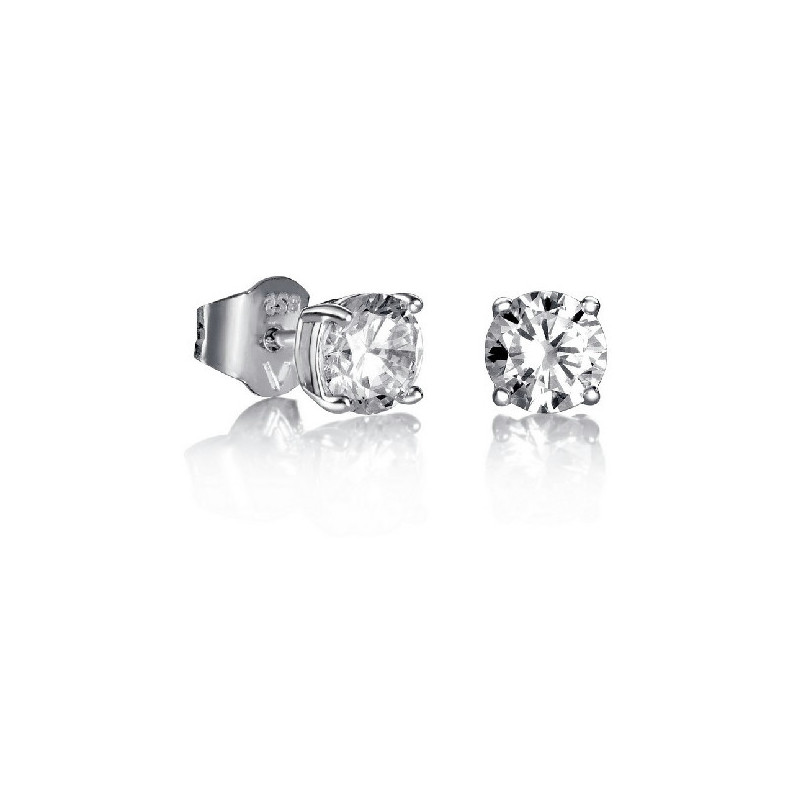 PENDIENTES PLATA Y CIRCONITAS 6 MM SRA J - 21000E000-30