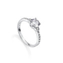 ANILLO PLATA SOLITARIO FINO CIRCONITA SR - 5074A016-38