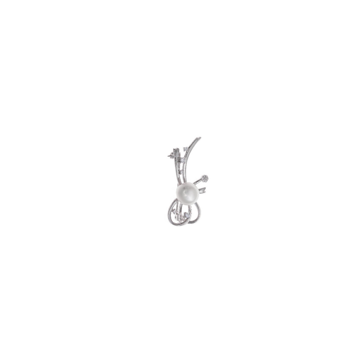 BROCHE PLATA SALVATORE PERLA - 198B0008