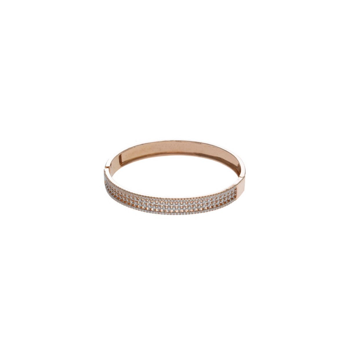 PULSERA PLATA ROSA RIGIDA SALVATORE - 211P0014