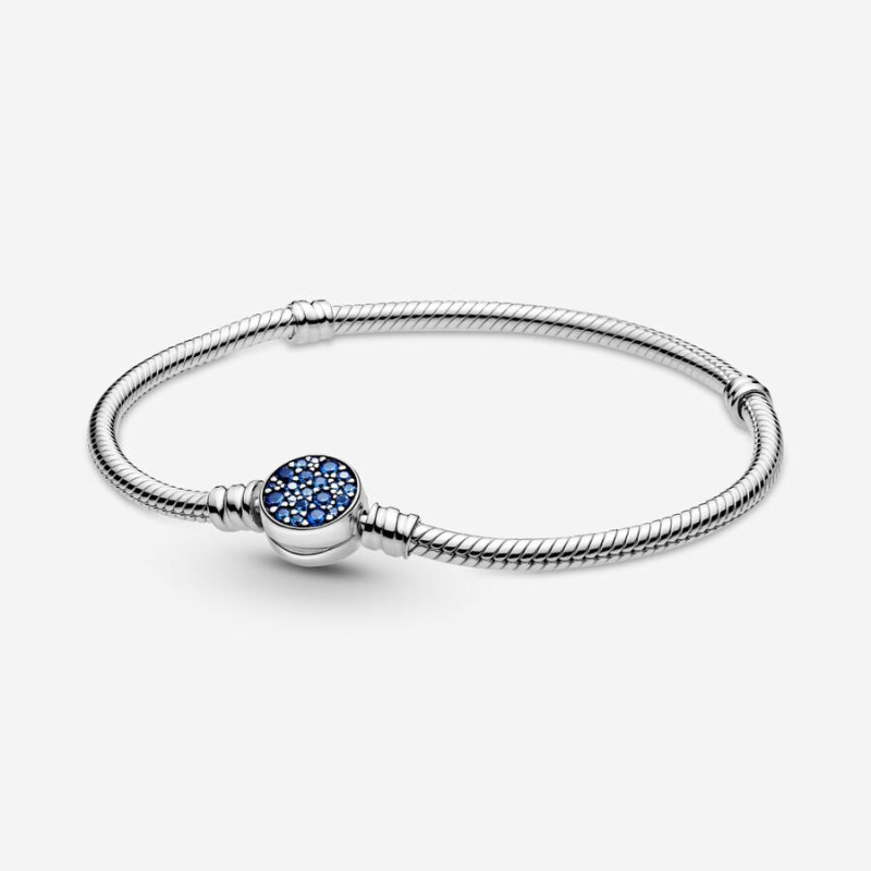 PULSERA PANDORA CIERRE CIRC AZULES - 599288C01-19