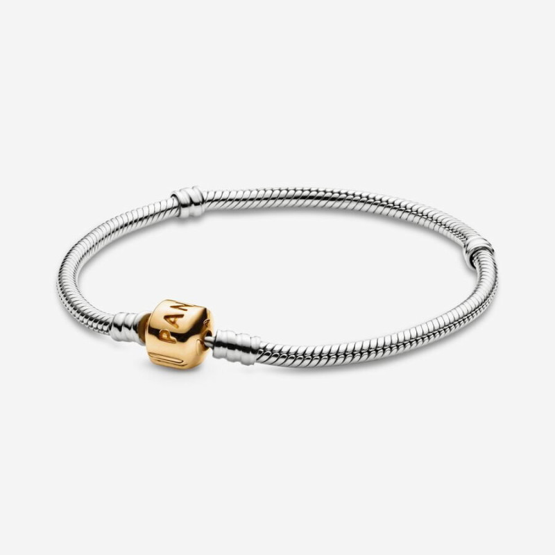 PULSERA PLATA PANDORA CIERRE ORO - 59702-19HG