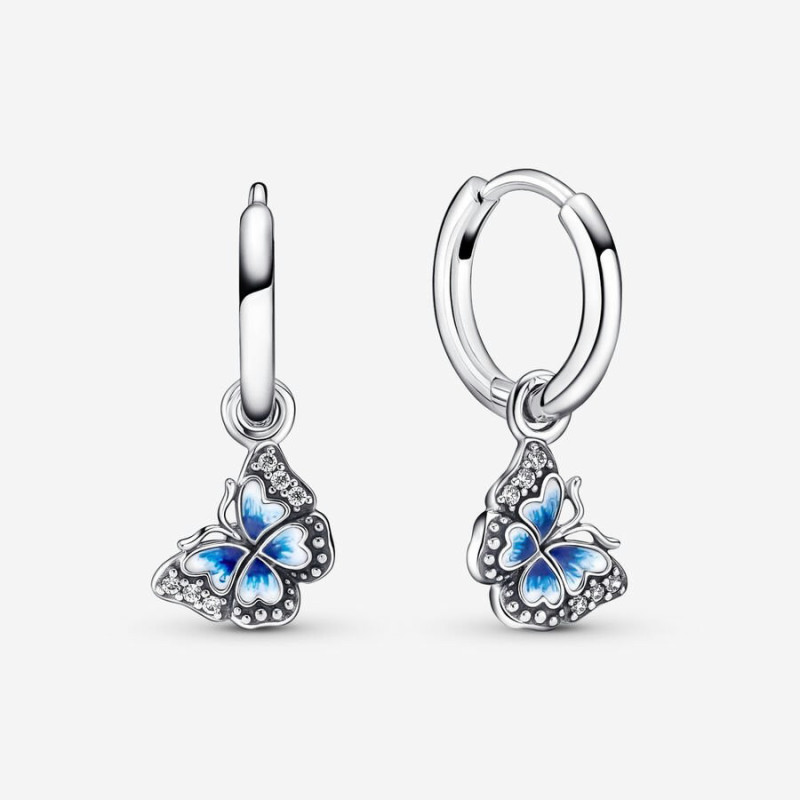 PENDIENTES PANDORA  ARO MARIPOSAS AZULES - 290778C01