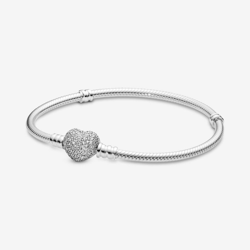 PULSERA PLATA CIRC CORAZON PANDORA - 590727CZ-19