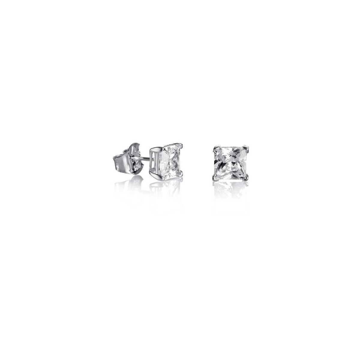 PENDIENTES PLATA Y CIRCONITAS 6MM SRA JE - 21003E000-30