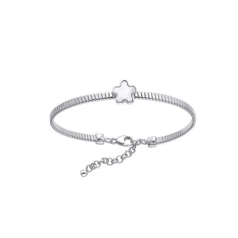 PULSERA PLATA RIGIDA FLOR NACAR PEDRO DU - PD00508746