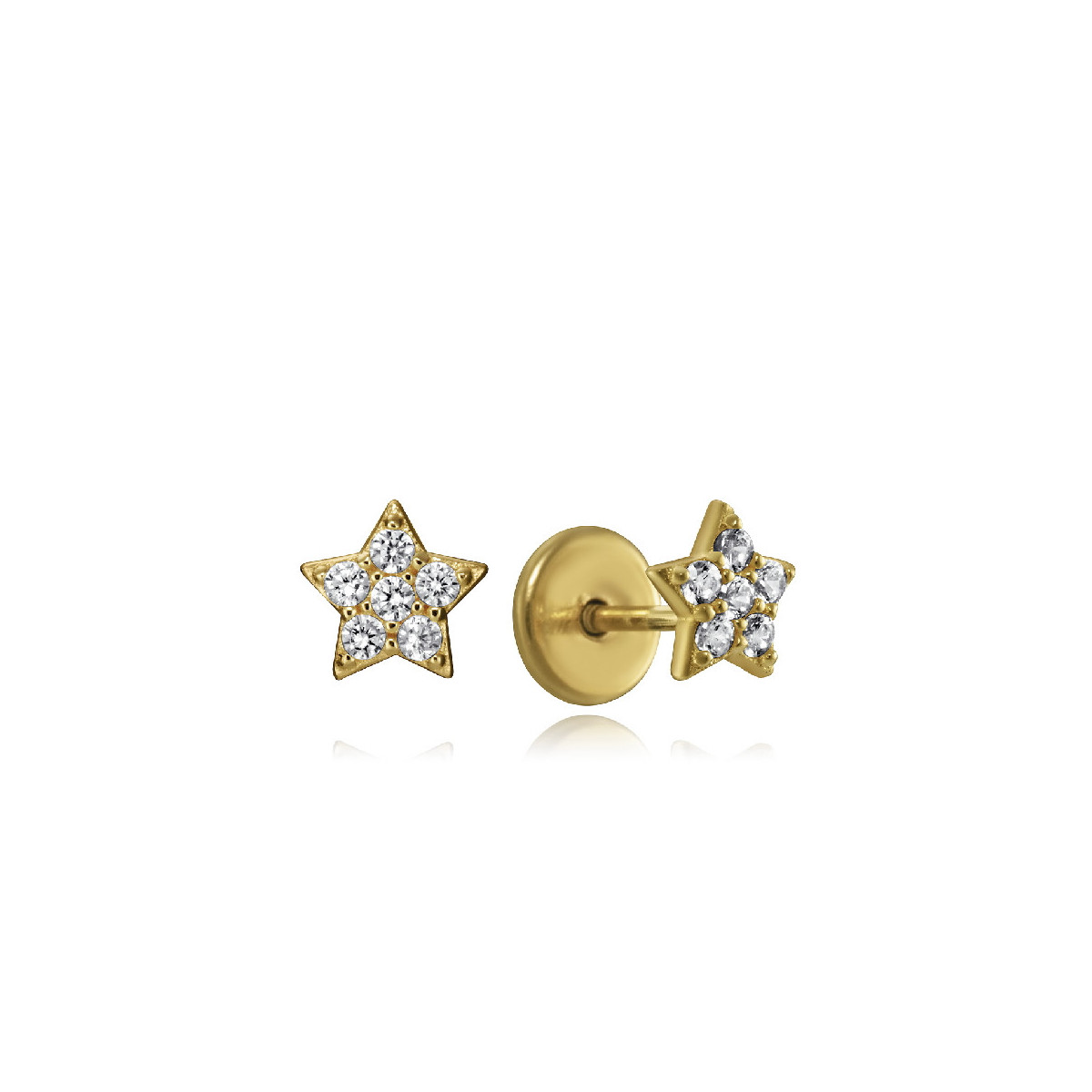 PND BAÑO ORO ESTRELLA CIRCONITAS ROSCA B - 9101E100-38