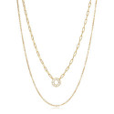 COLLAR PLATA DE LEY DORADO 2 CAD CIRC SRA - 13037C100-36