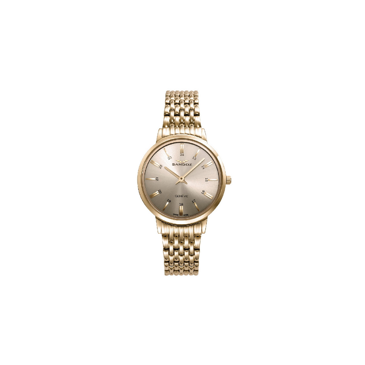 RELOJ ACERO IP DORADO BRAZALETE SRA SA - 81382-27
