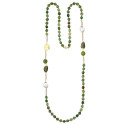 COLLAR FLAPPERS VERDE Y PERLAS PEDRO DUR - PD00510824