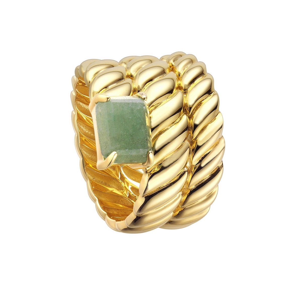 SORTIJA PLATA MINERVA P.DURAN AVENTURINA - PD00511235/18