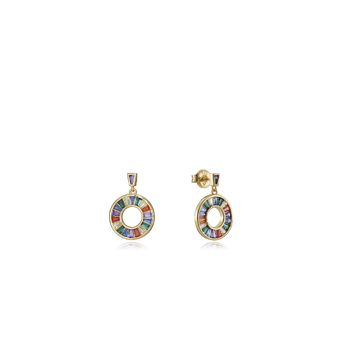 PEND PLATA DE LEY BAÑO ORO CIRC SRA JEWE - 15115E000-39