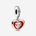 ABALORIO PANDORA CORAZON COLG. ROSE  - 782450C01