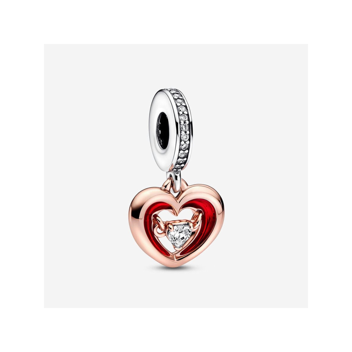 ABALORIO PANDORA CORAZON COLG. ROSE  - 782450C01