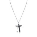 COLLAR ACERO IP NEGRO CRUZ SR FN - 1474C01010