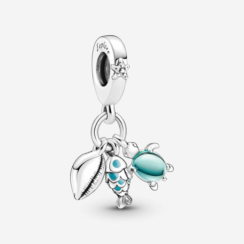 ABALORIO PANDORA PEZ TORTUGA Y CONCHA - 791697C01