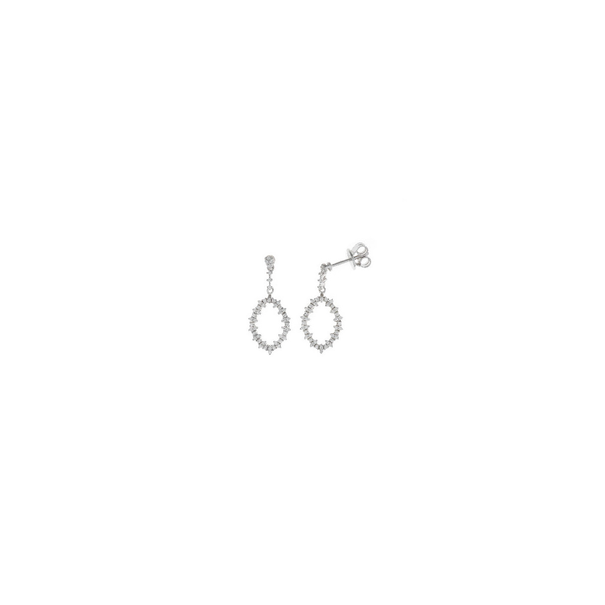 PENDIENTES PLATA SALVATORE OVALOS CIRCON - 112A0275