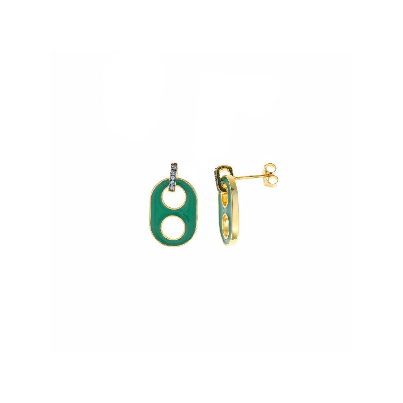 PENDIENTES PLATA CHAPADA SALVATORE - 151A0140