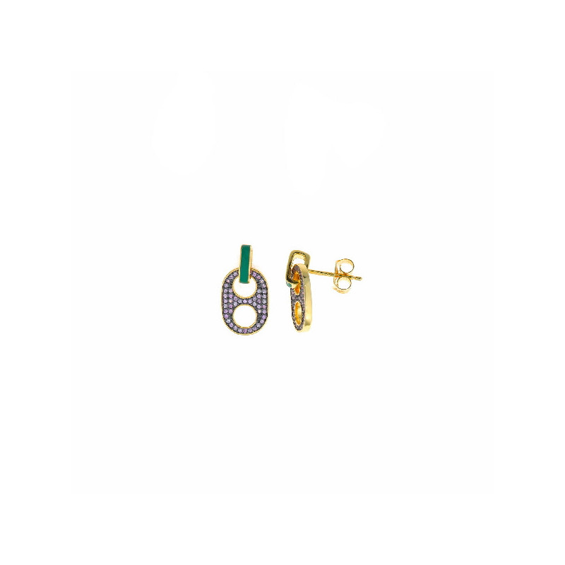 PENDIENTES PLATA CHAPADA SALVATORE - 151A0143