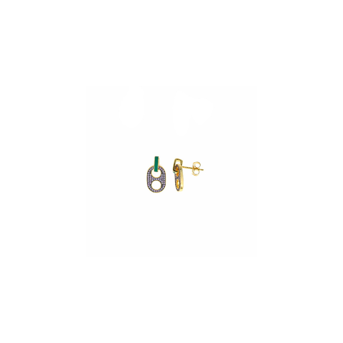 PENDIENTES PLATA CHAPADA SALVATORE - 151A0143