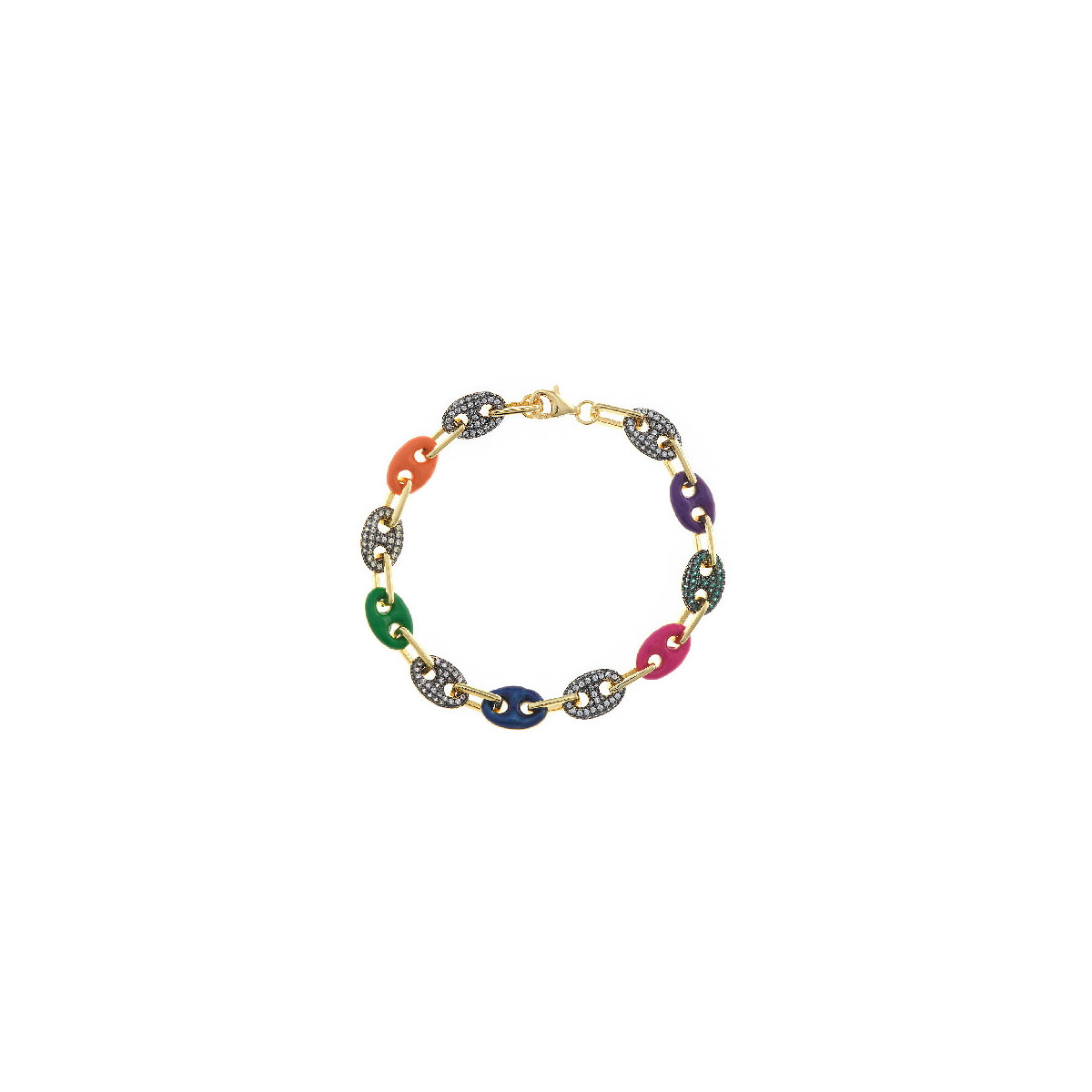PULSERA PLATA CHAPADA CALABROTE SALVATOR - 151P0036