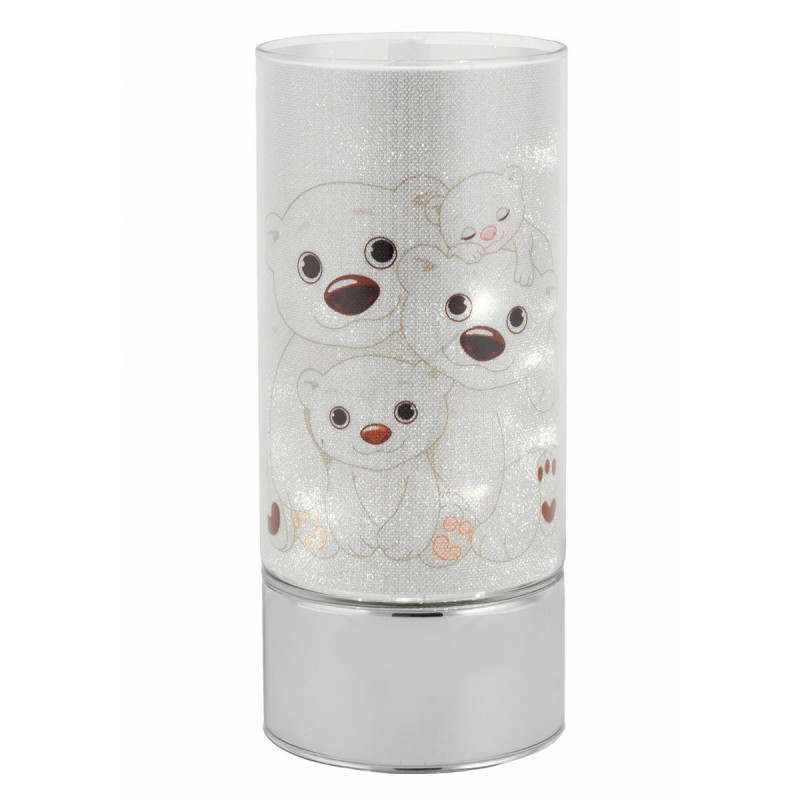 LUZ NOCTURNA LAMPARA OSOS PLATA - JLB4184-20