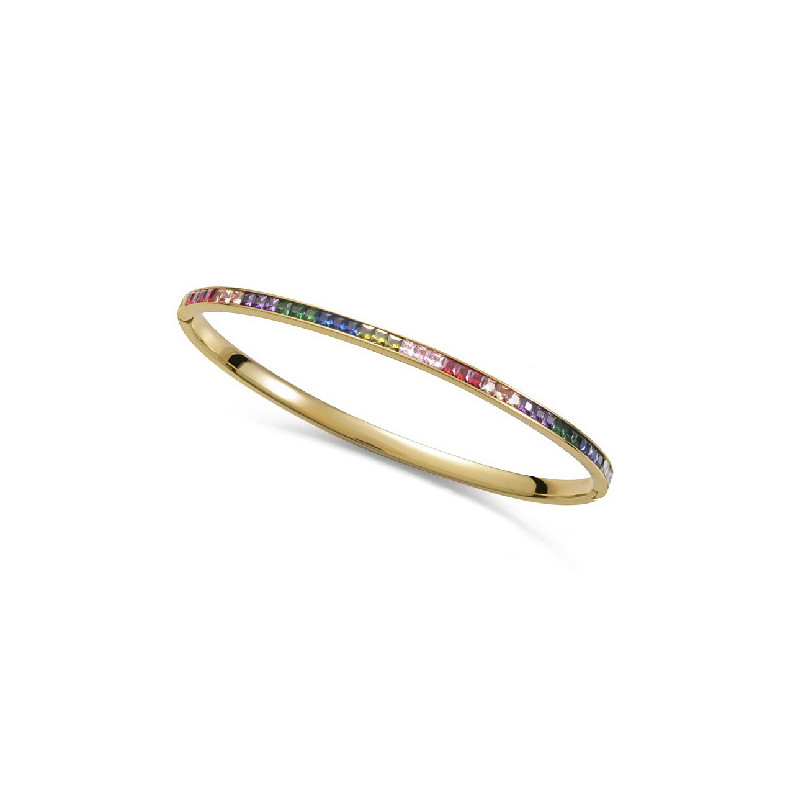 PULS ACERO DORADO CIRCONITAS COLOR SRA.  - 1357P01012