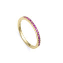 ANILLO PLATA DE LEY BAÑO ORO CIRC SRA JE - 9118A014-37