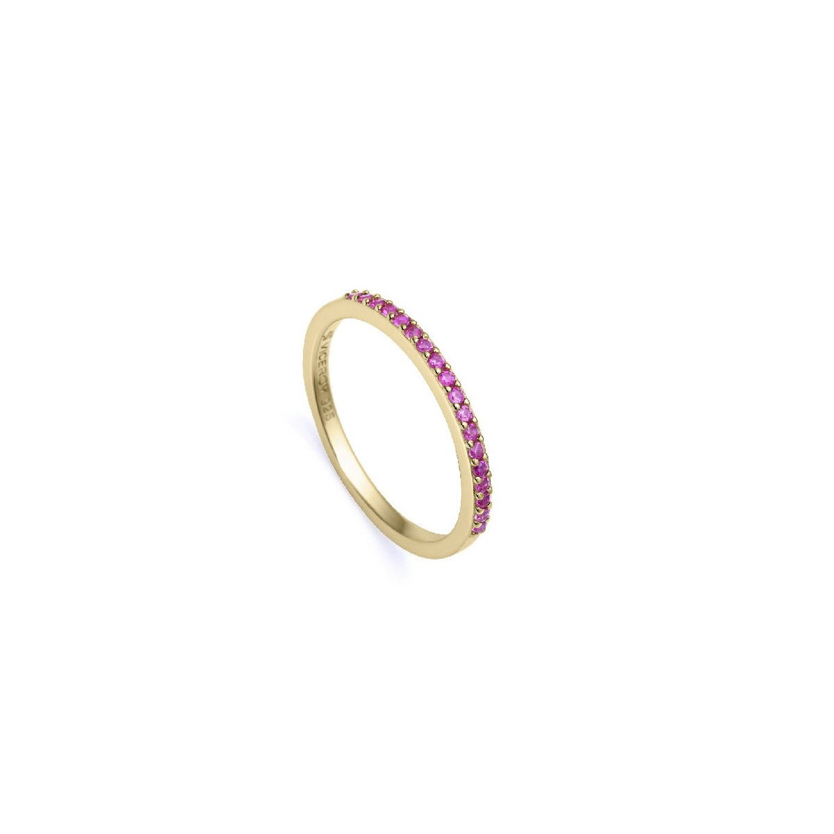 ANILLO PLATA DE LEY BAÑO ORO CIRC SRA JE - 9118A014-37