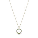 COLLAR PLATA DE LEY BAÑO ORO CIRC SRA JE - 9120C100-39