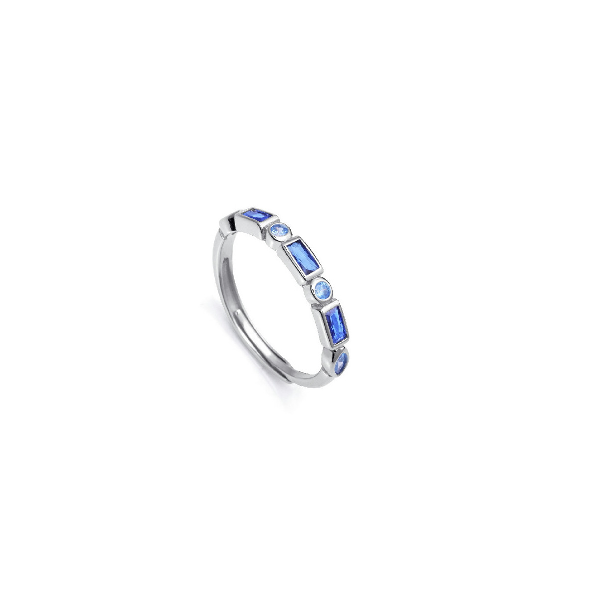 ANILLO PLATA DE LEY BAÑO RODIO CIRC SRA  - 9121A015-33