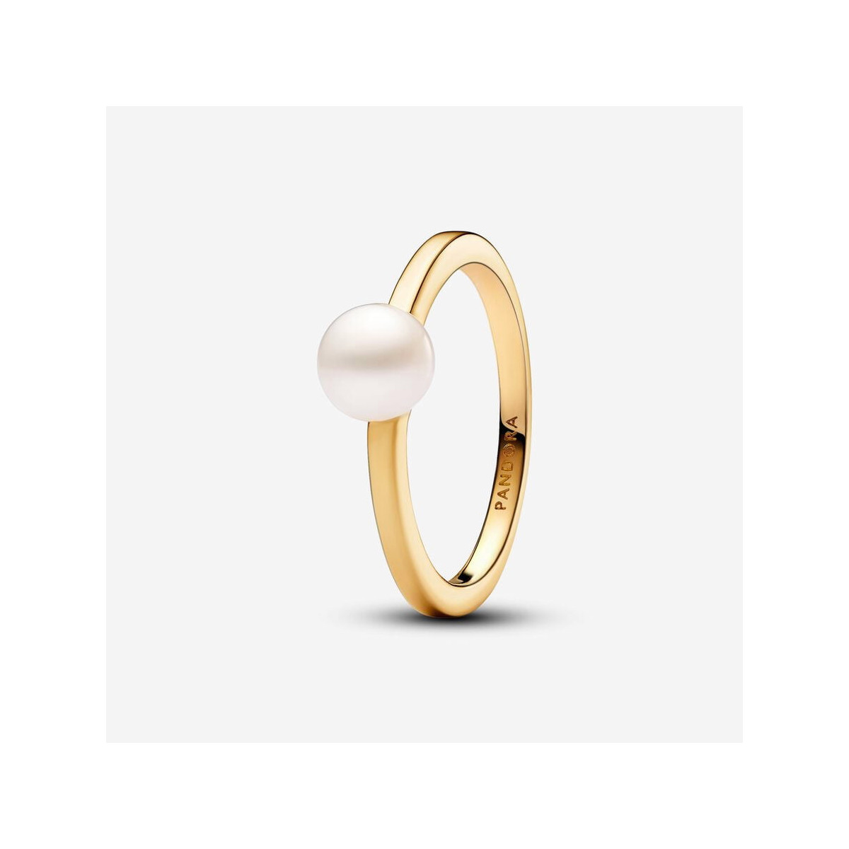 SORTIJA PLATA PANDORA GOLD PERLA - 163157C01-52