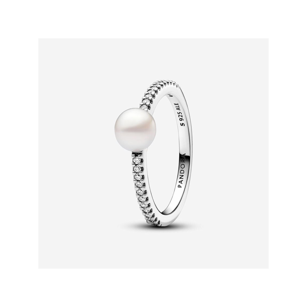 SORTIJA PLATA PANDORA PERLA Y PAVE - 193158C01-56