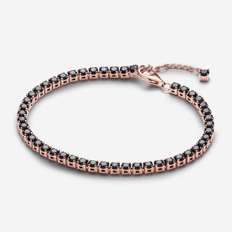 PULSERA PANDORA TENIS ROSE CIRCONITA NEG - 581469C02-16